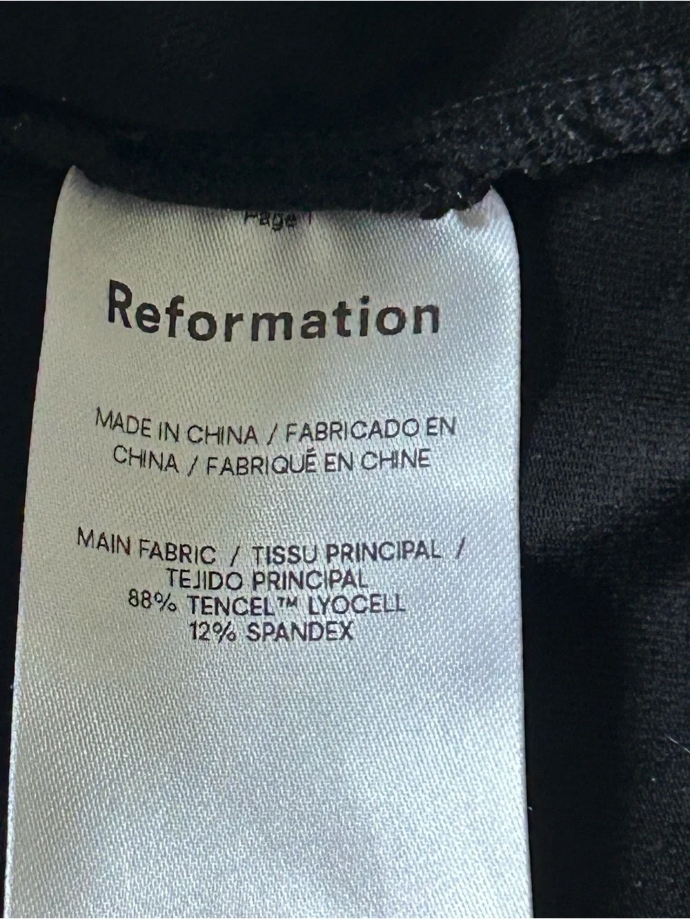 REFORMATION Aero Knit Top in Black. Women’s Medium